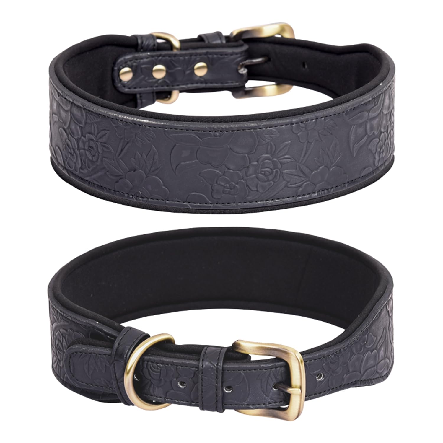 Vintage Leather Dog Collar - Adjustable & Breathable